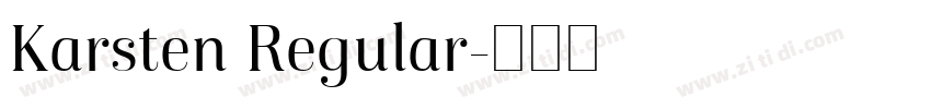 Karsten Regular字体转换